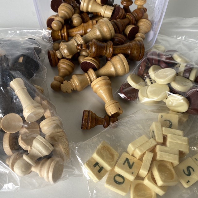 GAME, Chess Piece, Draughts, Scrabble Tiles